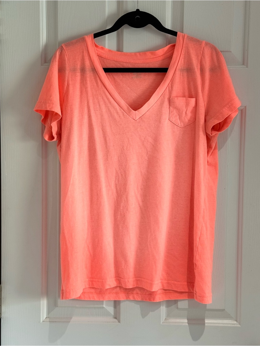 Mossimo Supply Co. Coral V-Neck Short Sleeve Tee